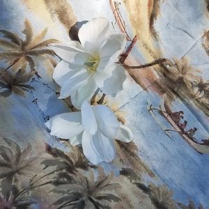 Vintage Hawaiian Scarf /Pareo /Fabric